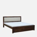 Creviano Elegant Solid Wood Bedroom Bed with Natural Finish - Image 7