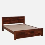 Yrvon Queen Size Bed Without Storage in Smoked Walnut Finish by Elmarq - Image 2