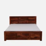 Yrvon Queen Size Bed Without Storage in Smoked Walnut Finish by Elmarq - Image 7