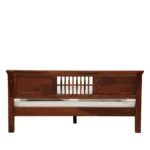 Selesto King Size Bed Without Storage in Ivory Oak Finish by Norwood - Image 5