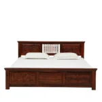 Selesto King Size Bed Without Storage in Ivory Oak Finish by Norwood - Image 4
