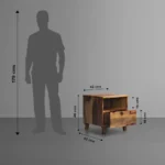Rlvara Wooden Night Stand with Open Shelf Storage - Image 4