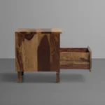 Rlvara Wooden Night Stand with Open Shelf Storage - Image 6