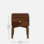 Kolvyn Elegant Bedside Unit with Smooth Finish Drawers - Image 3