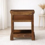 JimberNest Handcrafted Bedside Table with Storage Drawer