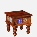 Sanya Natural Wood Bedside Cabinet with Elegant Finish - Image 2