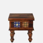 Sanya Natural Wood Bedside Cabinet with Elegant Finish - Image 5