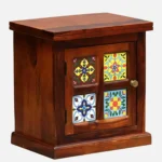 BakAura Minimal Solid Wood Side Table for Bedroom - Image 2