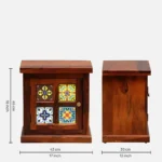 BakAura Minimal Solid Wood Side Table for Bedroom - Image 3