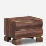 Flassic Timber Finish Modern Nightstand Table - Image 2