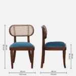 Book Sheesham Wood Dining Chair In Scratch Resistant Provincial Teak Finish - Image 3