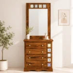 Vinster Contemporary Dressing Unit in Walnut Finish