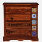 Vinster Contemporary Dressing Unit in Walnut Finish - Image 3