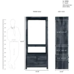 Suscany Solid Wood Wardrobe with Handcrafted Patterns - Image 3