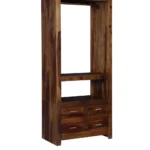 Suscany Solid Wood Wardrobe with Handcrafted Patterns - Image 5