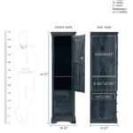 Deritage Sheesham Wood Wardrobe with Designer Tile Inlay - Image 3