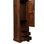 Deritage Sheesham Wood Wardrobe with Designer Tile Inlay - Image 4