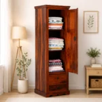 JasaCraft Rustic Oak Bedroom Wardrobe with Drawers