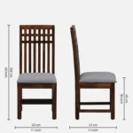 Darson Sheesham Wood Chair in Teak Finish (SET OF 2) - Image 4