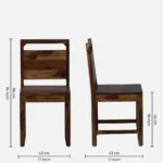 Yergen Sheesham Wood Accent Chair in Rustic Finish Set Of 2 - Image 4