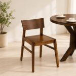 Kerona Sheesham Wood Chair in Rustic Brown Finish