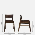 Kerona Sheesham Wood Chair in Rustic Brown Finish - Image 5