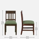 Helvora Solid Sheesham Wood Chair in Walnut Finish (SET OF 2) - Image 3