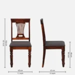 Faylen Sheesham Wood Accent Chair  (SET OF 2) - Image 2