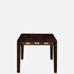 Kilgiri Premium Teak Wood 4 Seater Rectangular Dining Table in Walnut Finish - Image 2