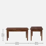 Uildwood Rustic Reclaimed Wood 6 Seater Farmhouse Dining Table in Distressed Brown - Image 2