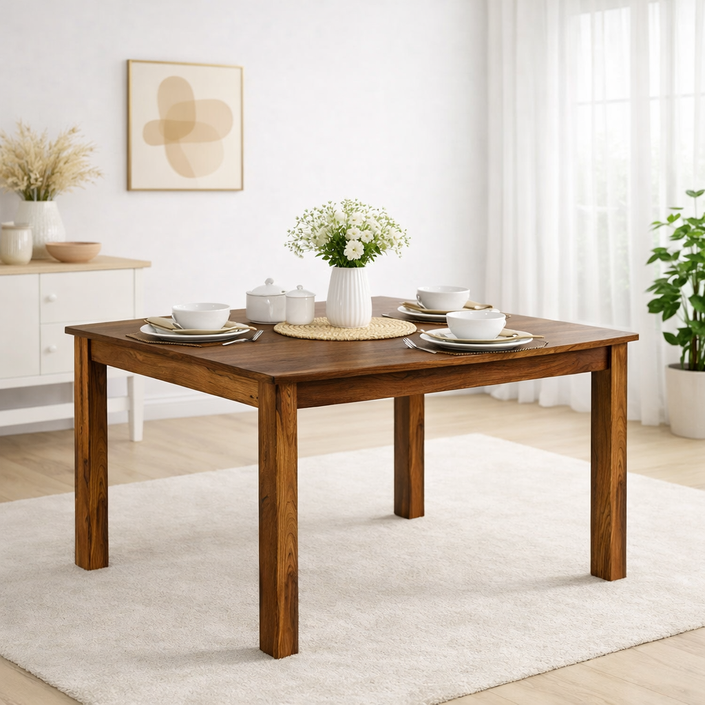 MeritageNest-Natural-Wood-Dining-Table-classic-wood-1.webp MeritageNest Natural Wood Dining Table - Image 1