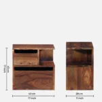 NordicWood Contemporary Bedside Table - Image 2