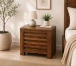 BrownCraft Elegant Wooden Bedside Unit