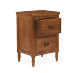 Kesar Solid Wood Bedside Table in Natural Oak Finish - Image 6