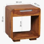 Felix Natural Finish Bedside Cabinet - Image 6