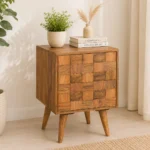 Kslo Natural Finish Solid Sheesham Bedside Table