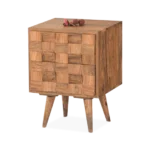 Kslo Natural Finish Solid Sheesham Bedside Table - Image 5