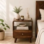 Palencia Natural Finish Wooden Side Table