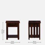 Rustic Nature Inspired Nightstand with Drawer Storage - Image 8