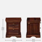 Serona Curve Natural Wood Bedside Table - Image 8