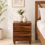 Mspen Natural Finish Bedside Cabinet with Drawer