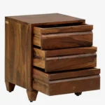 Mspen Natural Finish Bedside Cabinet with Drawer - Image 3