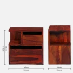 Kavento Wooden Bedside Cabinet - Image 9