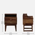 Falisto Curve Design Bedside Table - Image 4