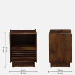 Harlo Acacia Wood Bedside Table in Rustic Natural Finish - Image 8