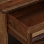 Nilsson Solid Sheesham Wood Nightstand in Natural Teak Finish - Image 6