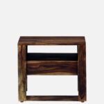 Brynn Mango Wood Bedside Table in Natural Brown Finish - Image 2