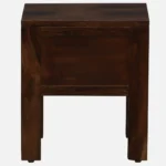 Queln Solid Wood Bedside Table in Mossy Stone Natural Finish - Image 3