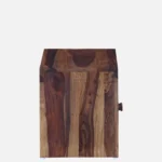 Tavrin Sheesham Wood Nightstand in Burnt Sienna Finish with Drawer - Image 7