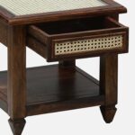 Sylven Teak Wood Bedside Table in Meadow Brown Natural Finish - Image 7